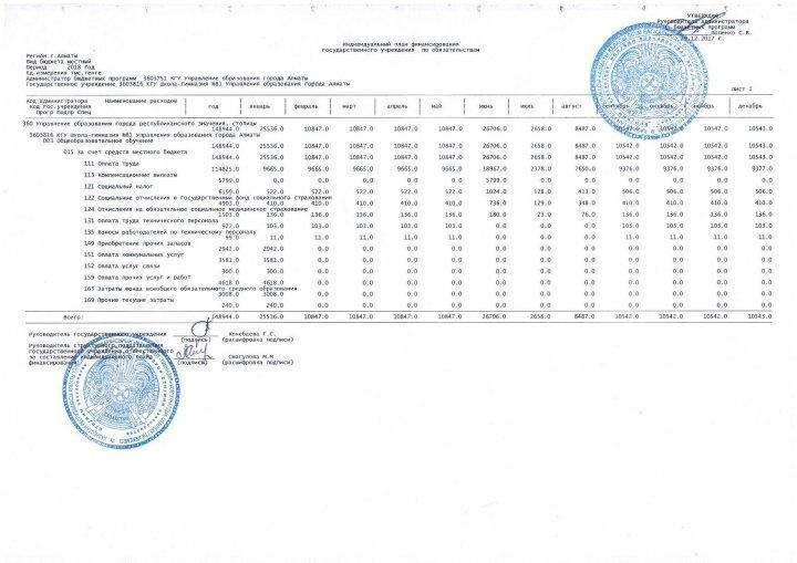 Индивидуальный план  финансирование