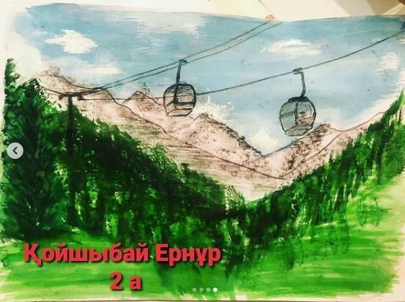 "Сүйікті қалам-Алматым" тақырыбындағы қалалық сурет салу байқауының жеңімпазы